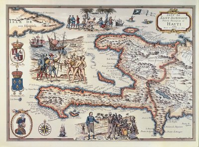 Mapa de la Isla de Haití, 1789 de French School
