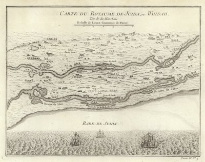 Mapa del Reino de Juida, o Whidah de French School