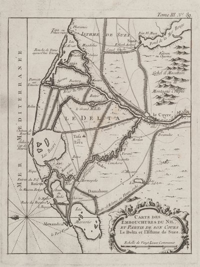 Mapa del Delta del Nilo de French School