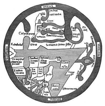 Mapa del mundo romano de French School