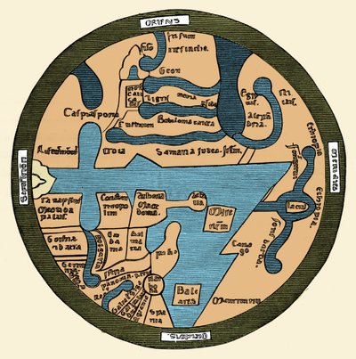 Mapa del mundo romano de French School