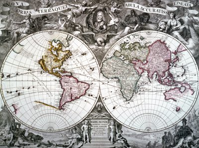Mapa del mundo de French School