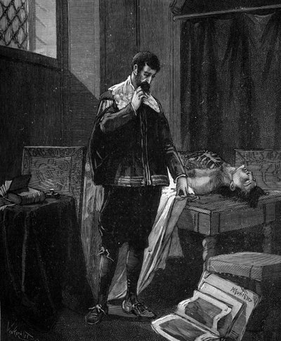 Marcello Malpighi (1628-1694), médico y anatomista italiano practicando una autopsia de French School
