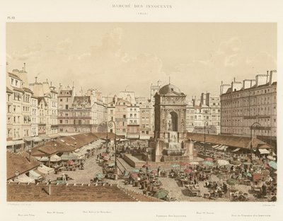 Mercado de los Inocentes, 1855 de French School