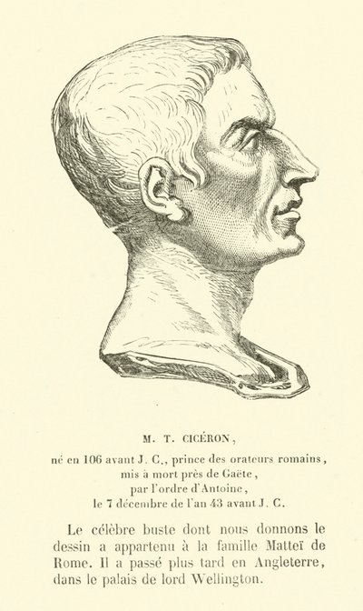 Marco Tulio Cicerón, político, orador y filósofo romano de French School