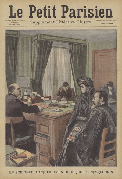 Marguerite Steinheil en la oficina del juez de French School