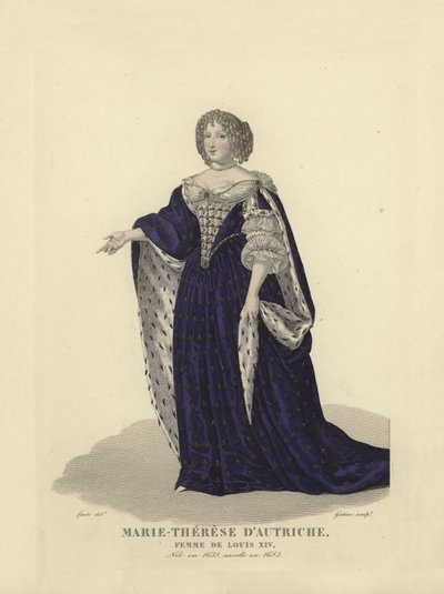 María Teresa de Austria, primera esposa del rey Luis XIV de Francia de French School