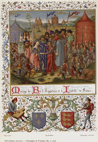 Matrimonio del Rey de Inglaterra e Isabel de Francia (cromolitografía) de French School