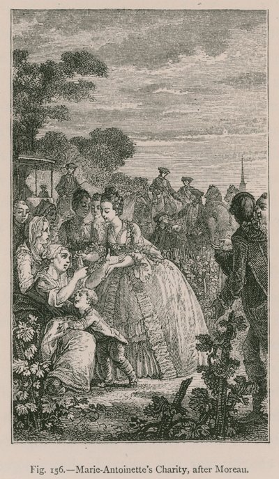 La caridad de María Antonieta, después de Moreau de French School