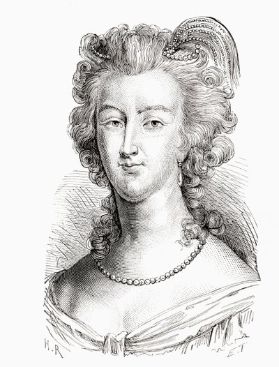 María Antonieta, de Histoire de France, publicado c.1880 de French School