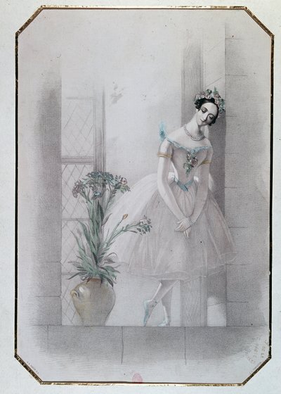 Marie Taglioni en "La Sylphide", ópera italiana de French School