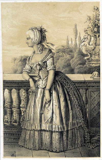 María Teresa de Saboya Carignan (1749-1792), princesa de Lamballe - en “Galerie historique de la Révolution Française” de Albert Maurin, ed. París 1843 de French School