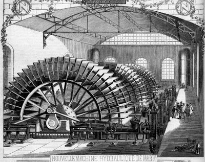 Máquina hidráulica de Marly construida por el ingeniero Dufrayer de French School