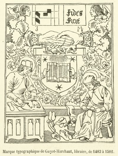 Marca tipográfica de Guyot-Marchant, librero, de 1483 a 1502 (grabado) de French School