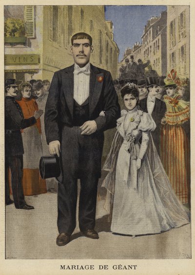 Matrimonio de un gigante, Pantin, Francia, 1897 de French School