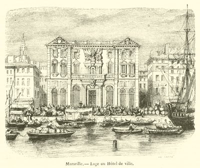 Marsella, Ayuntamiento (grabado) de French School