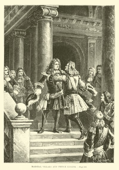 Mariscal Villars y Príncipe Eugenio de French School