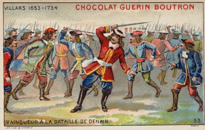 El mariscal Villars ganando la Batalla de Denain de French School