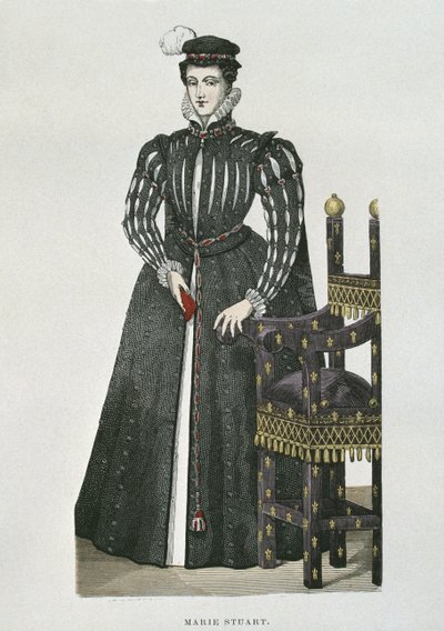 María Reina de Escocia (1542-87), copia de una miniatura del Recueil de Gaignières de French School