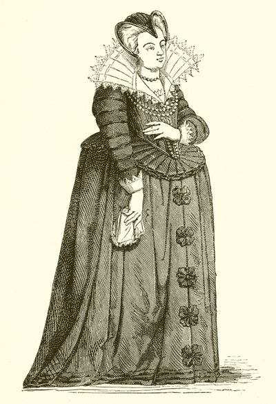 María de Médici como viuda de French School
