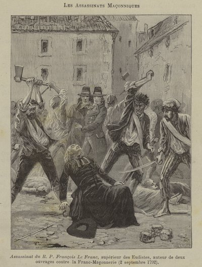 Asesinatos masónicos (grabado) de French School