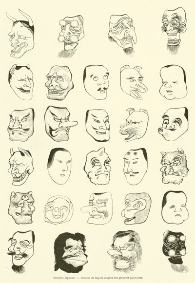 Máscaras japonesas de French School