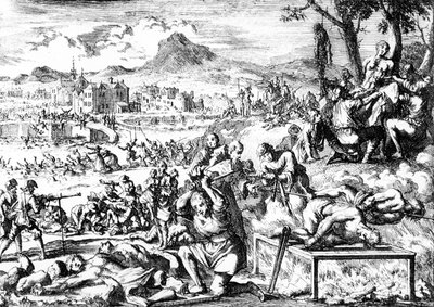 Masacre en Irlanda en 1644 de French School