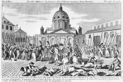 Masacre de las mujeres en el Hospital La Salpetriere, 3 de septiembre de 1792 de French School