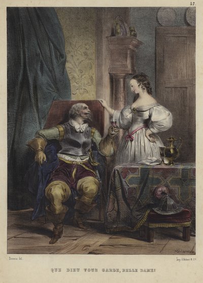 ¡Que Dios te guarde, hermosa dama! de French School