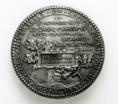 Medalla conmemorativa de la apertura del Canal de Suez el 17 de noviembre de 1869 de French School