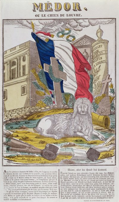 Medor, el perro fiel del Louvre, c.1831 de French School