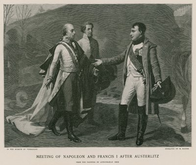 Encuentro de Napoleón y Francisco I después de Austerlitz de French School