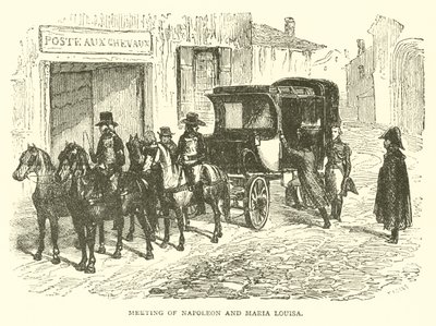 Encuentro de Napoleón y María Luisa (grabado) de French School