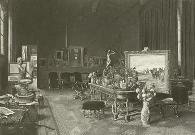 El Taller de Meissonier (grabado) de French School