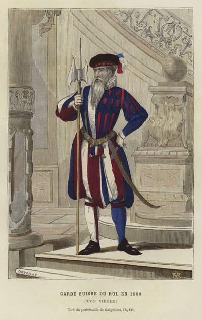 Miembro de la Guardia Suiza del Rey, Francia, 1596 de French School