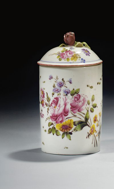 Pote de pomada y tapa de Mennecy, c.1750-70 de French School