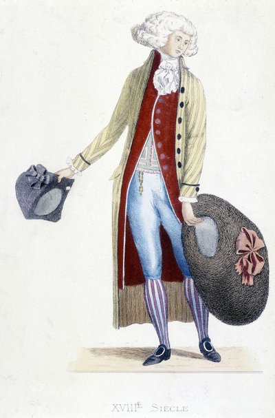 Traje masculino en Francia en 1782 de French School