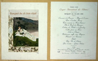 Menú para un banquete del 