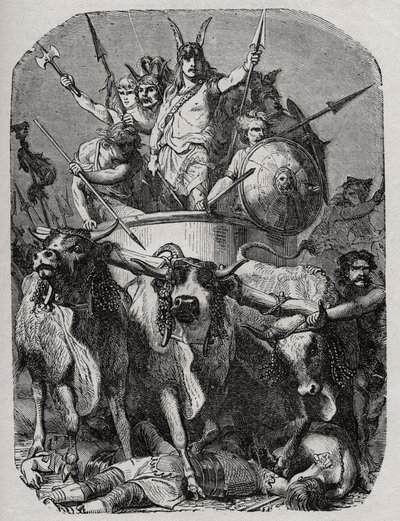 Meroveo o Merovech, rey franco (v448-v458), primer rey merovingio de French School