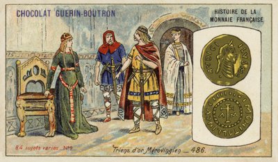 Triente de oro merovingio, 486 de French School