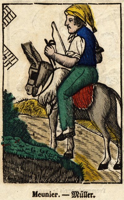 Meunier; Serie sobre oficios, imagen de Épinal del siglo XIX. de French School