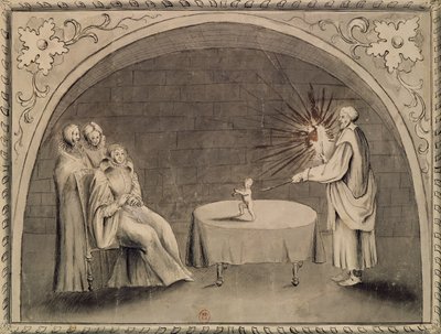 Michel de Nostradame (1503-66) y Catalina de Médici (1519-89) 1559 de French School