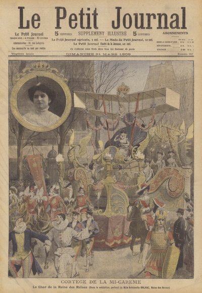 Procesión de Cuaresma en París (litografía en color) de French School