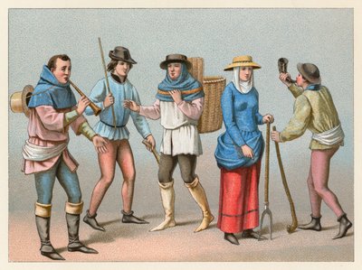 Traje de la Edad Media de French School