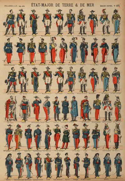 Uniformes militares del ejército y la marina franceses de French School