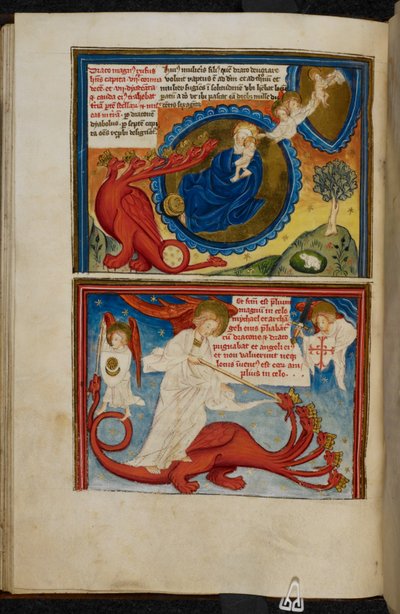 Miniatura del Libro de la Vida de San Juan y del Apocalipsis, c.1400 (vitela) de French School