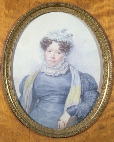 Retrato en miniatura de Madame Swetchine (1782-1857) de French School