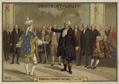Mirabeau en la Asamblea Nacional, 23 de junio de 1789 de French School