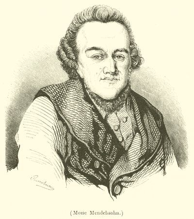Moise Mendelssohn (grabado) de French School
