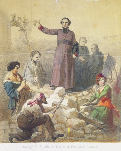 Monseigneur Affre (1793-1848) 25 de junio de 1848 de French School
